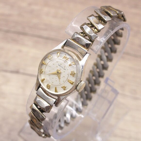 Vintage Westclox Watch Womens Silver Tone Stainless Steel Expandable Band - Picture 1 of 8